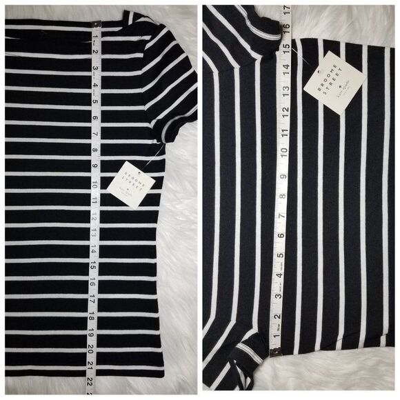 NWT|Kate Spade Striped Essential Bow Short Sleeve Top, XXS - Picture 4 of 5